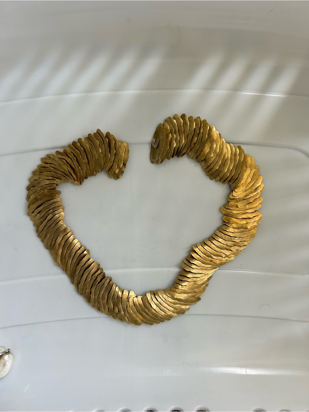 Textured Gold Statement Necklace